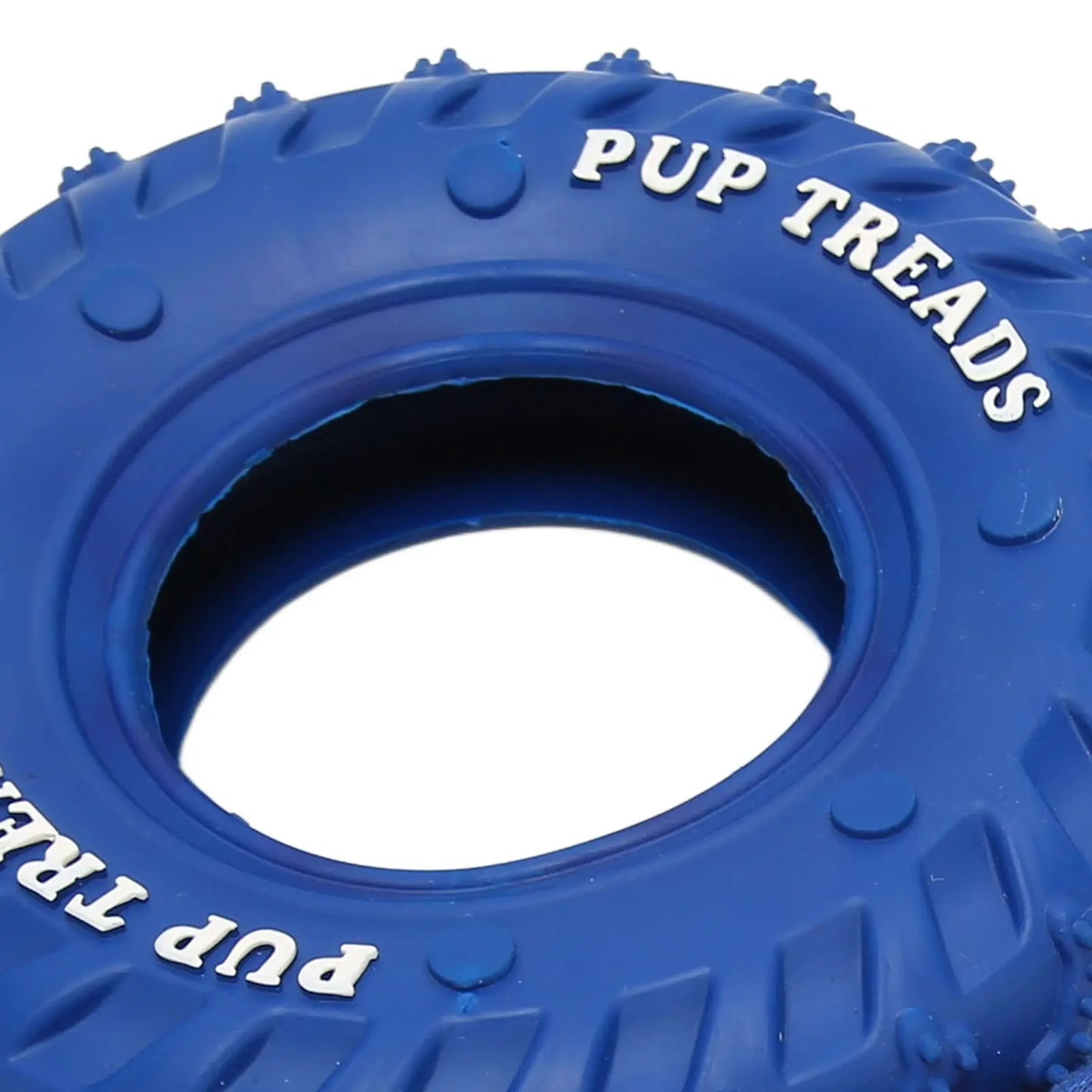 Heavy Duty Dog Chew Toy with Rubber Tire & Cotton Rope for Large Dogs