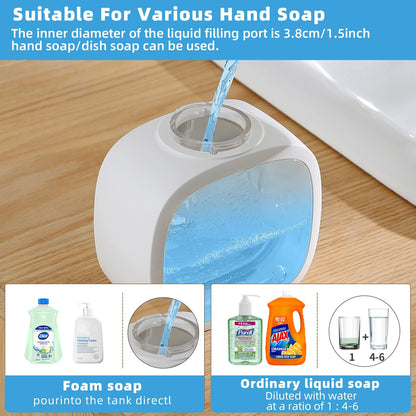 Automatic Wall Mounted Foam Soap Dispenser 500ml Rechargeable Sensor
