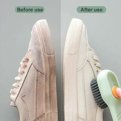 Multifunction Shoe Cleaning Brush with Liquid Dispenser & Long Handle