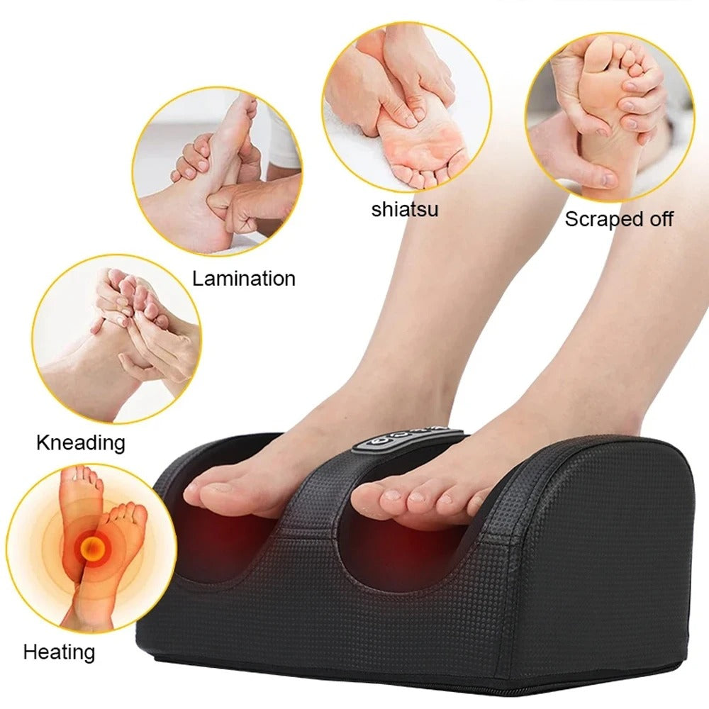 Electric Shiatsu Foot Massager with Heat for Deep Tissue Pain Relief