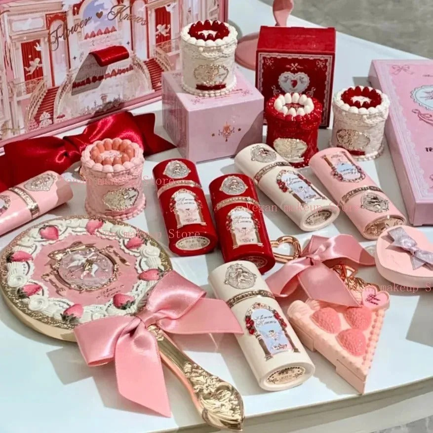 Flower Knows Strawberry Cupid Makeup Kit Face Palette Blush Eyeshadow Set