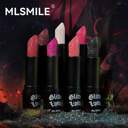 7 Colors Glitter Lipstick Waterproof Long Lasting Metallic Lip Gloss Set