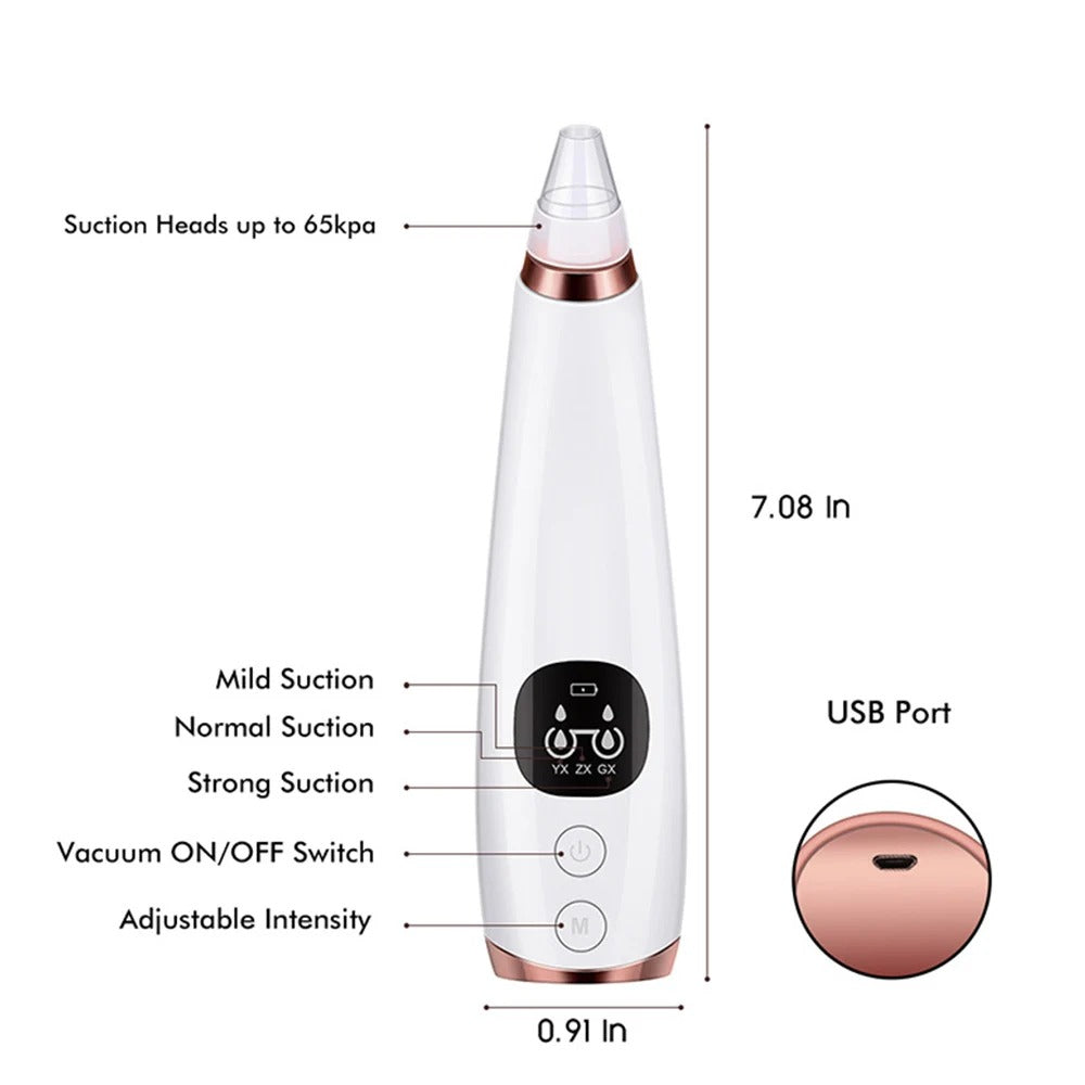 Electric Blackhead Remover Vacuum Pore Cleaner for Deep Facial Cleansing