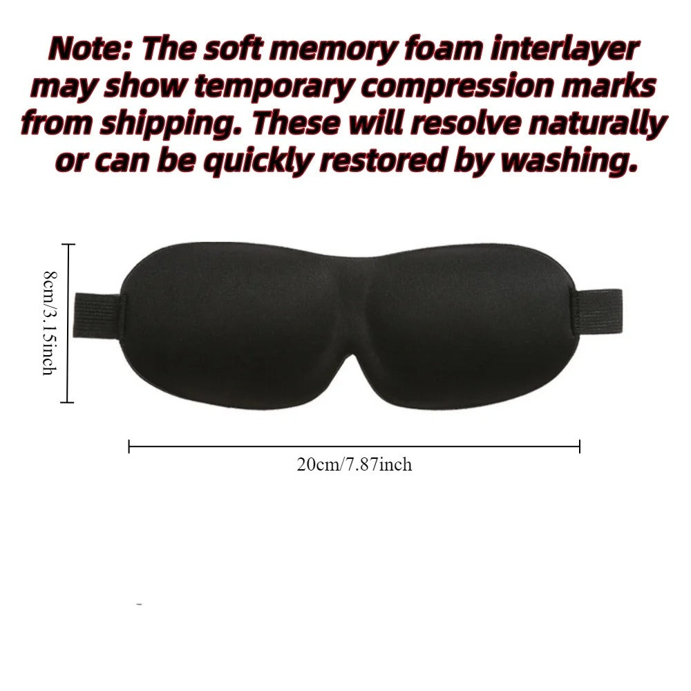 3D Memory Foam Sleep Mask Soft Eye Cover for Travel & Light Blocking