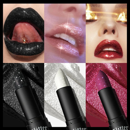 7 Colors Glitter Lipstick Waterproof Long Lasting Metallic Lip Gloss Set