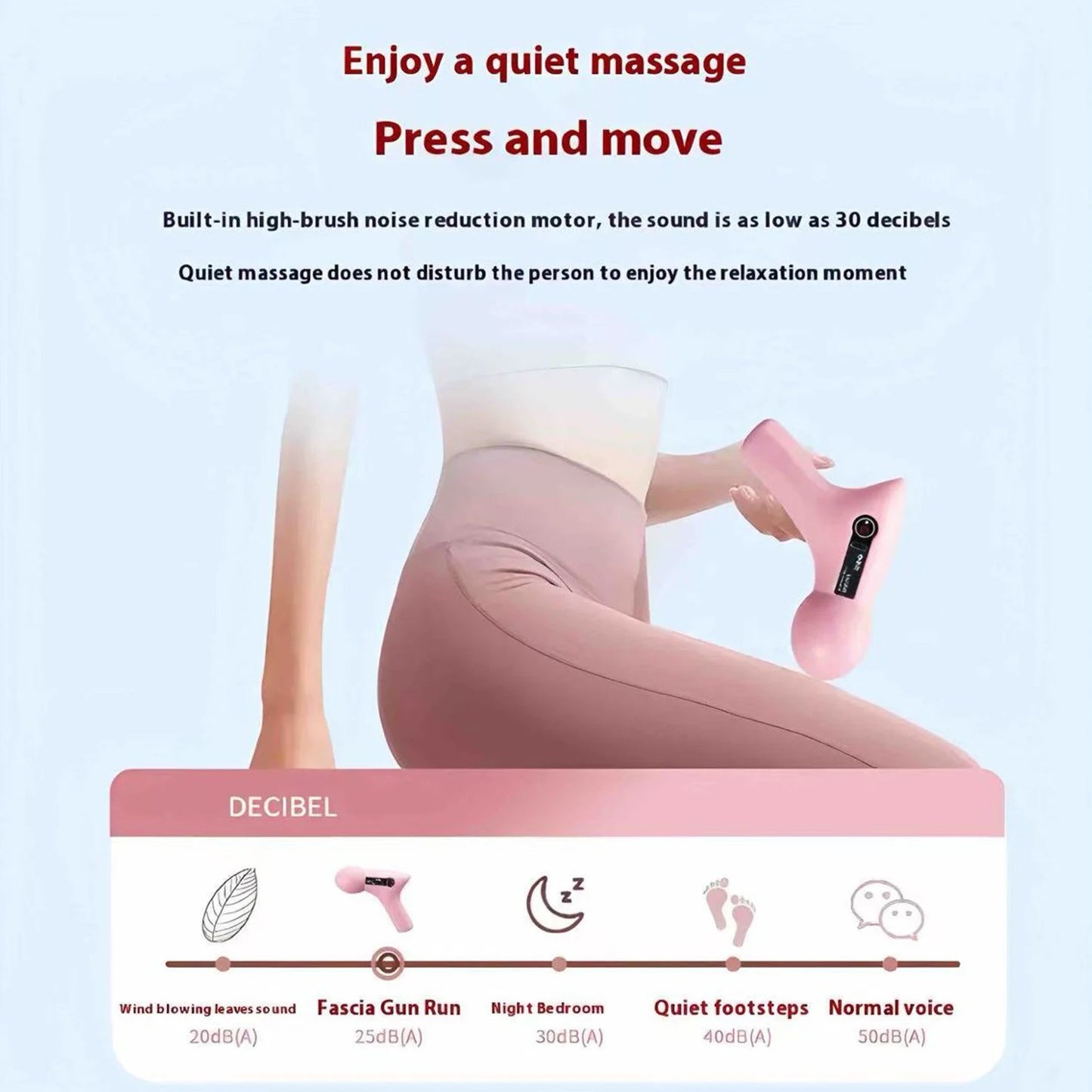 Mini Massage Gun with LCD Screen – 6 Heads Electric Fascia Massager for Neck, Back, Foot & Body Pain Relief
