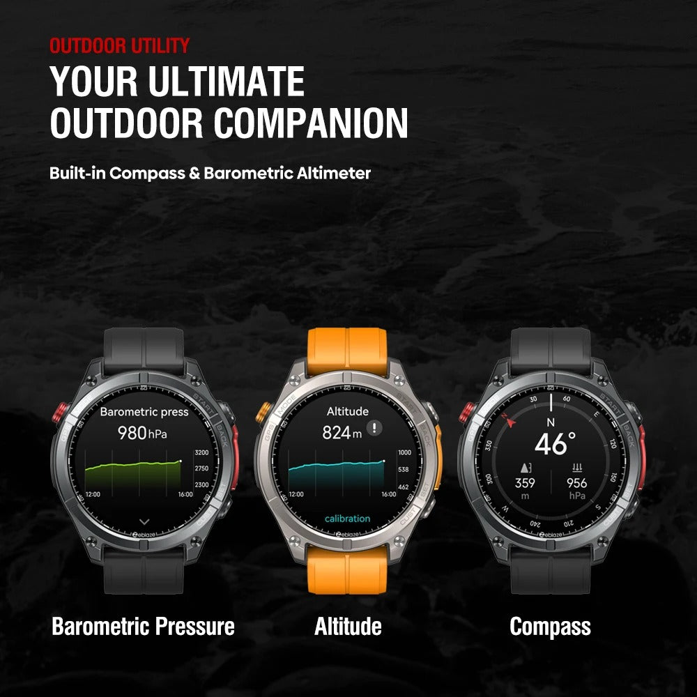 Zeblaze Stratos 4 GPS Smart Watch AMOLED Compass Altimeter Voice Call