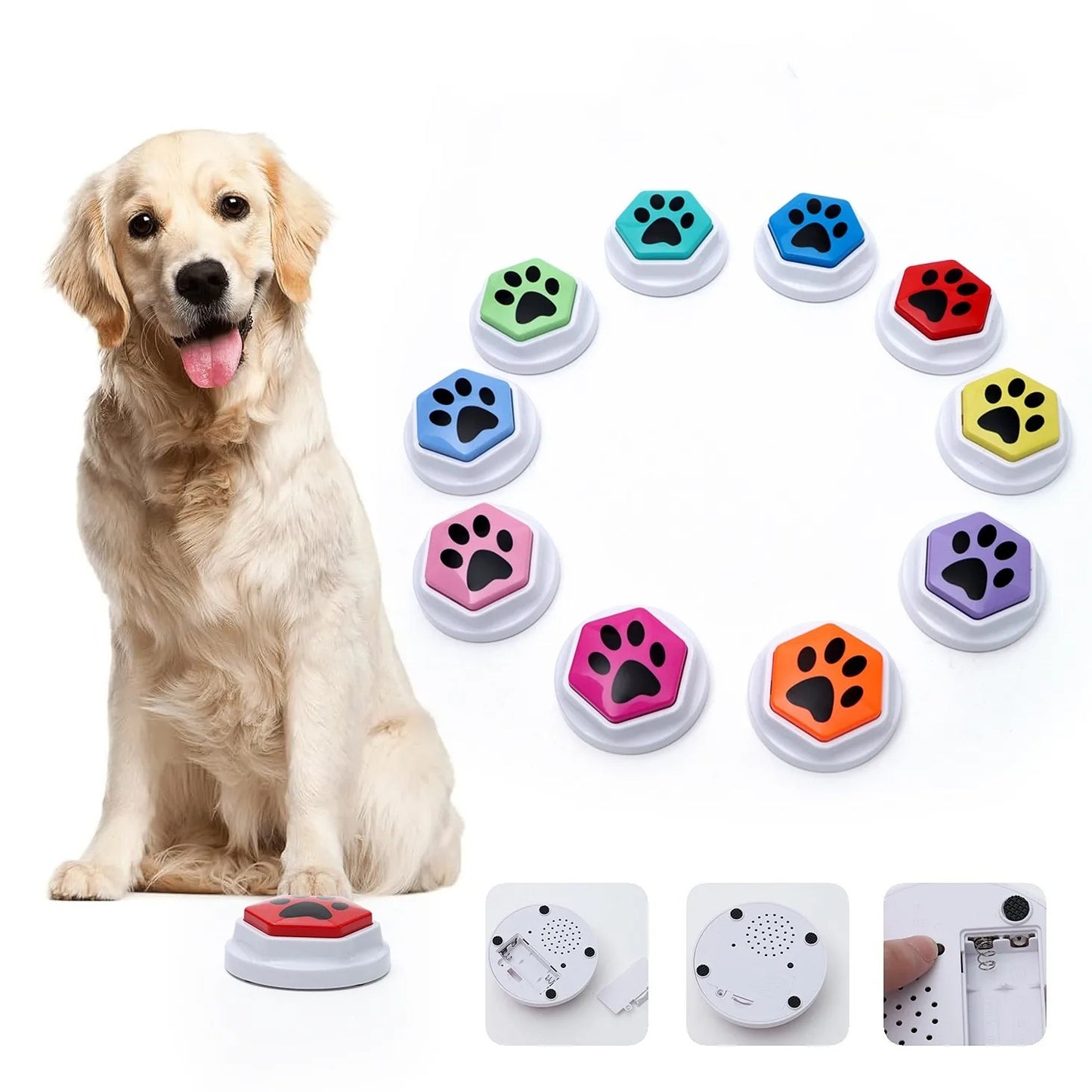 Recordable Dog Talking Button Interactive Voice Toy for Pet Training