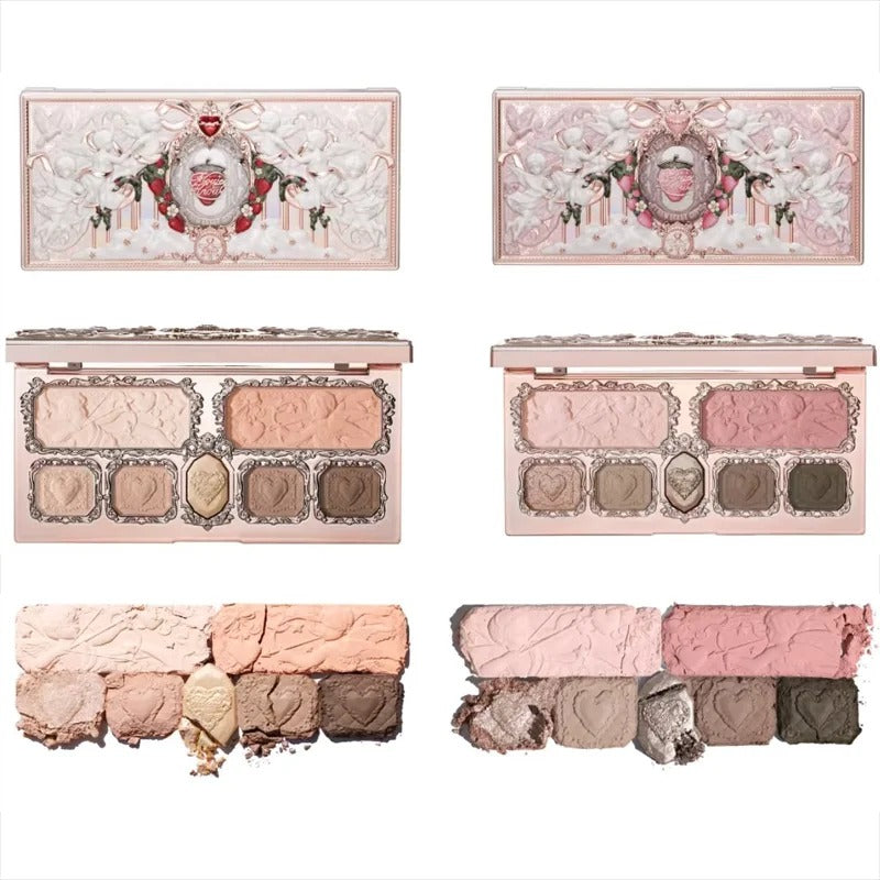 Flower Knows Strawberry Cupid Makeup Kit Face Palette Blush Eyeshadow Set