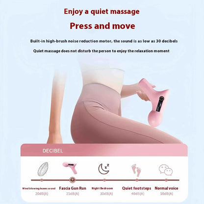 Mini LCD Massage Gun 6 Heads Portable Electric Muscle Massager for Body