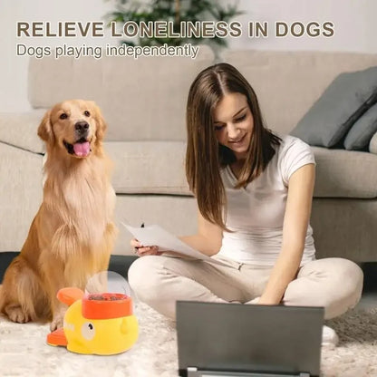 2-in-1 Dog Treat Dispenser Toy Cartoon Duck Slow Feeder Training Toy