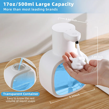 Automatic Wall Mounted Foam Soap Dispenser 500ml Rechargeable Sensor
