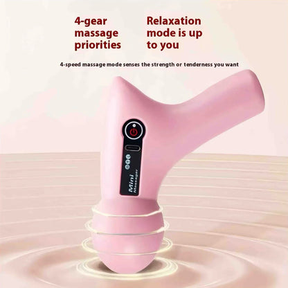 Mini LCD Massage Gun 6 Heads Portable Electric Muscle Massager for Body