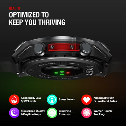 Zeblaze Stratos 4 GPS Smart Watch AMOLED Compass Altimeter Voice Call
