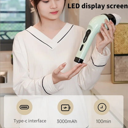 9-in-1 Electric Spin Scrubber Brush for Kitchen & Bathroom Cleaning