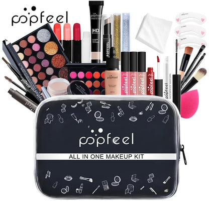POPFEEL All In One Makeup Kit Eyebrow Eyeliner Eyeshadow Full Set