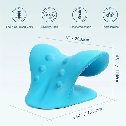 Cervical Neck Stretcher Pillow for Spine Alignment & Pain Relief