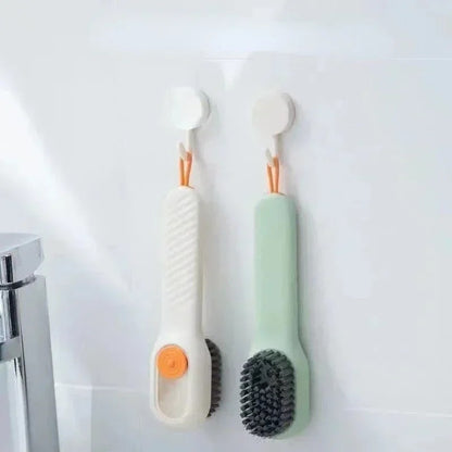 Multifunction Shoe Cleaning Brush with Liquid Dispenser & Long Handle