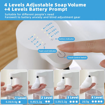 Automatic Wall Mounted Foam Soap Dispenser 500ml Rechargeable Sensor
