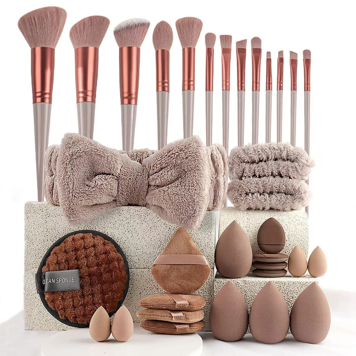 33Pcs Makeup Beauty Sponge Set Large & Small Blending Flawless Kit