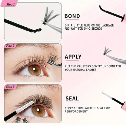 Lash Bond & Seal Kit with Glue Remover and Tweezers for Lash Extensions