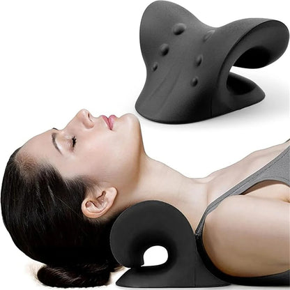 Cervical Neck Stretcher Pillow for Spine Alignment & Pain Relief
