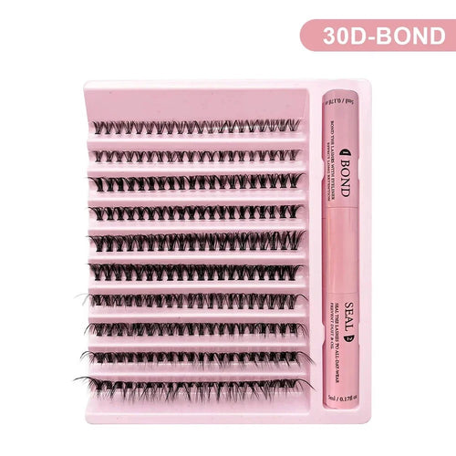 DIY Lash Clusters Extension Kit with Bond Seal & Applicator Tool Set