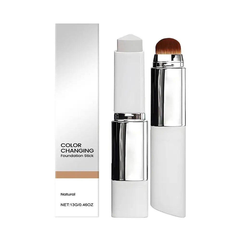 2-in-1 Color Changing Foundation Stick – Lightweight Moisturizing & Brightening Makeup