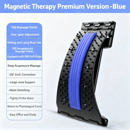 Lumbar Back Stretcher Massager for Spine Alignment & Lower Back Relief
