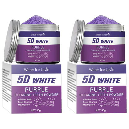 Purple Teeth Whitening Powder for Deep Cleaning & Fresh Breath 50g