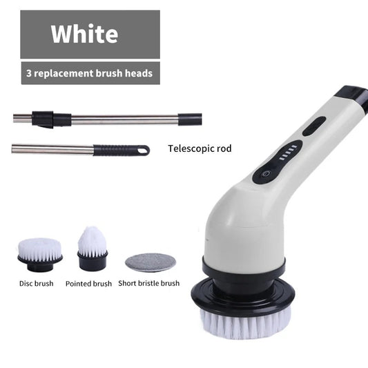 9-in-1 Electric Spin Scrubber Brush for Kitchen & Bathroom Cleaning