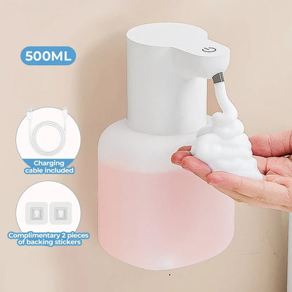 Automatic Wall Mounted Foam Soap Dispenser 500ml Rechargeable Sensor