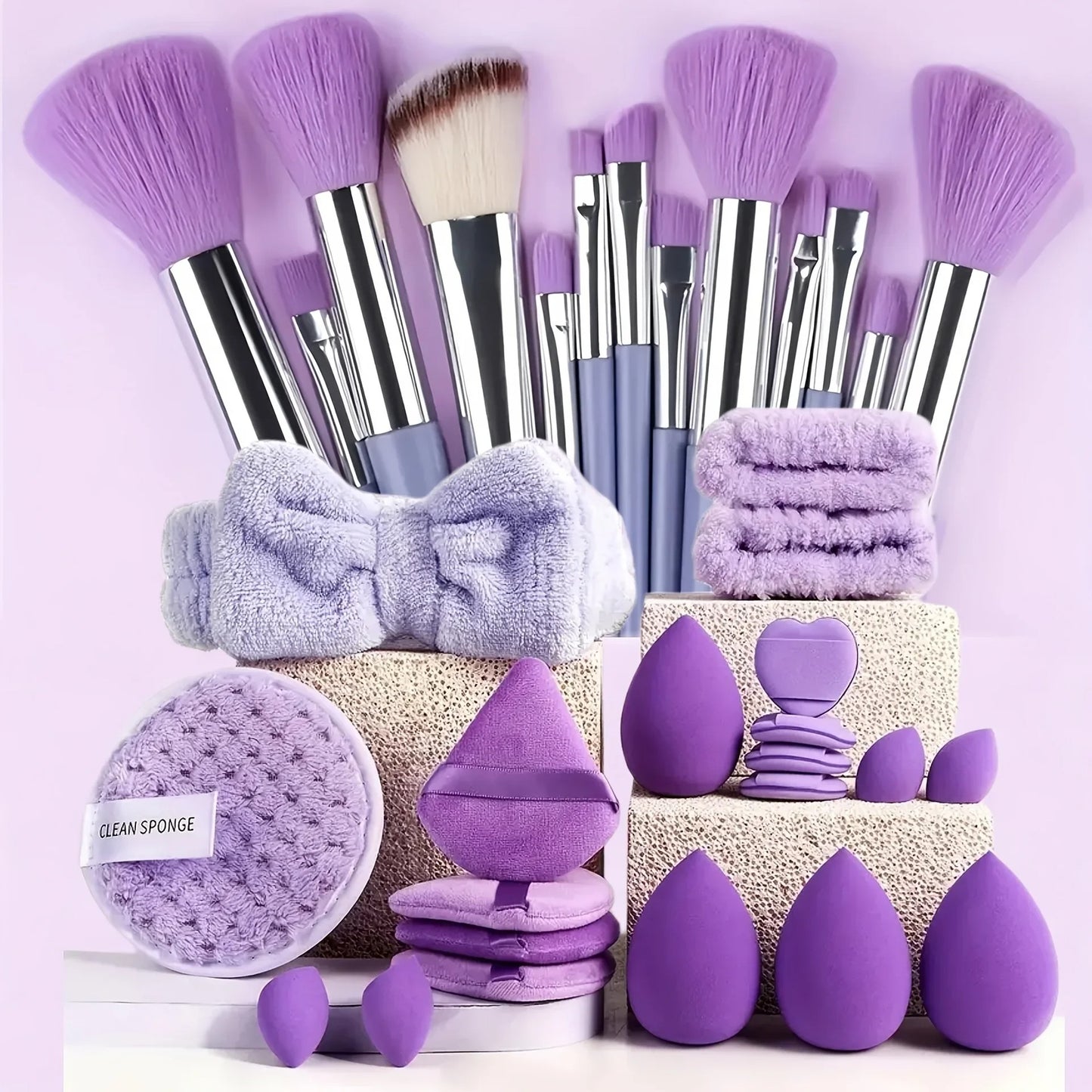 33Pcs Makeup Beauty Sponge Set Large & Small Blending Flawless Kit