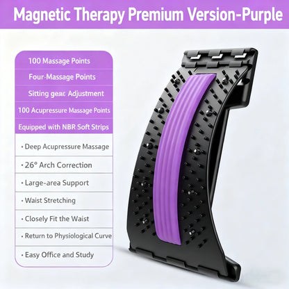 Lumbar Back Stretcher Massager for Spine Alignment & Lower Back Relief