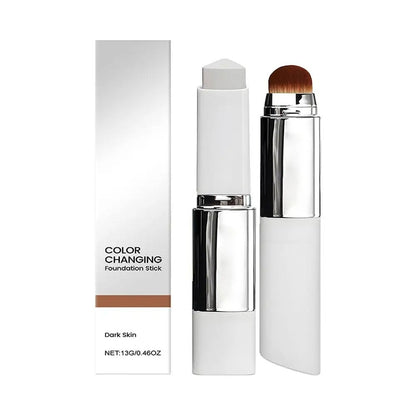 2-in-1 Color Changing Foundation Stick – Lightweight Moisturizing & Brightening Makeup