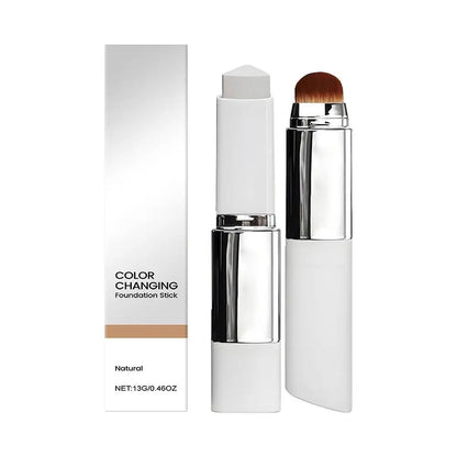 2-in-1 Color Changing Foundation Stick – Lightweight Moisturizing & Brightening Makeup