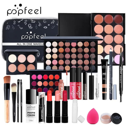 POPFEEL All In One Makeup Kit Eyebrow Eyeliner Eyeshadow Full Set