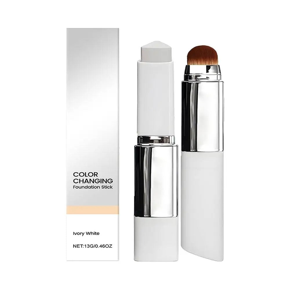 2-in-1 Color Changing Foundation Stick – Lightweight Moisturizing & Brightening Makeup