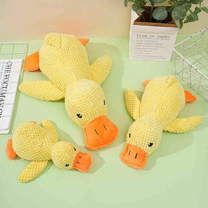 Dog Calming Duck Plush Toy Squeaky Puppy Sleep Aid Durable 1/3PCS
